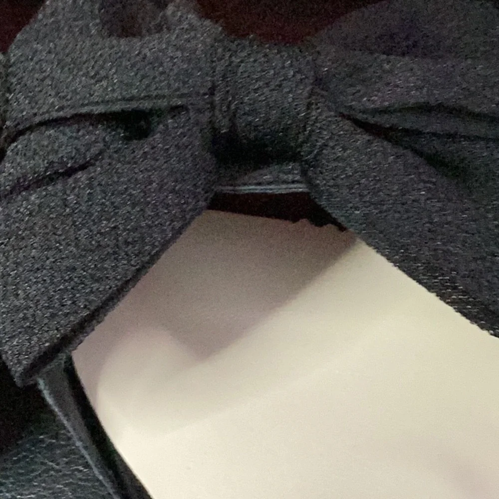 new black kitten bow heel sandals for (8)